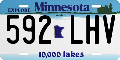 MN license plate 592LHV