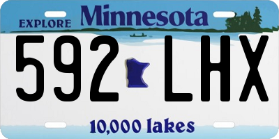 MN license plate 592LHX