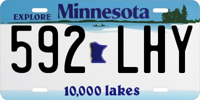 MN license plate 592LHY