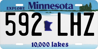 MN license plate 592LHZ