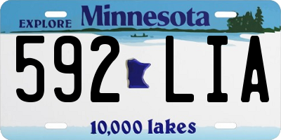 MN license plate 592LIA