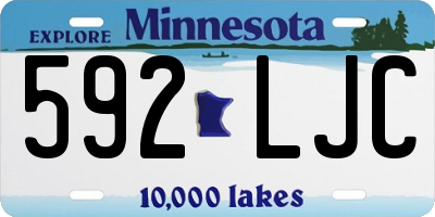 MN license plate 592LJC