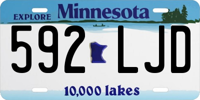 MN license plate 592LJD