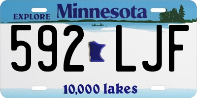MN license plate 592LJF