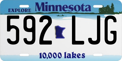 MN license plate 592LJG