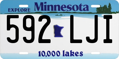 MN license plate 592LJI