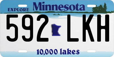 MN license plate 592LKH