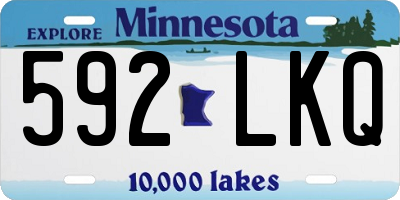 MN license plate 592LKQ