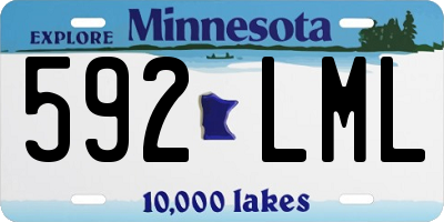 MN license plate 592LML