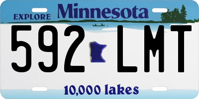 MN license plate 592LMT