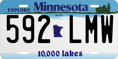 MN license plate 592LMW