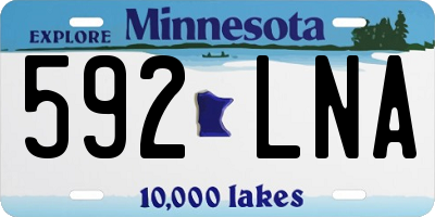 MN license plate 592LNA