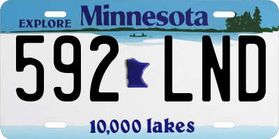 MN license plate 592LND