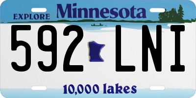 MN license plate 592LNI