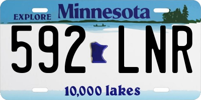 MN license plate 592LNR