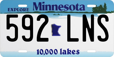 MN license plate 592LNS