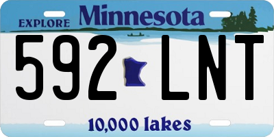 MN license plate 592LNT