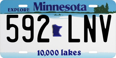 MN license plate 592LNV