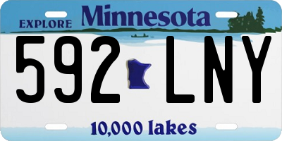 MN license plate 592LNY