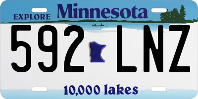 MN license plate 592LNZ