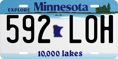 MN license plate 592LOH