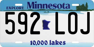 MN license plate 592LOJ