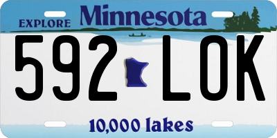 MN license plate 592LOK