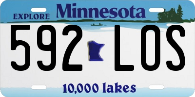MN license plate 592LOS