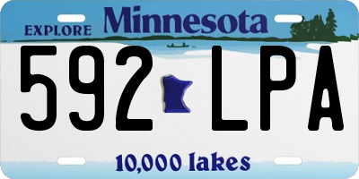MN license plate 592LPA