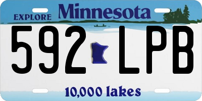 MN license plate 592LPB
