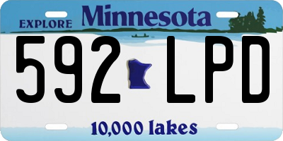 MN license plate 592LPD