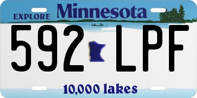 MN license plate 592LPF