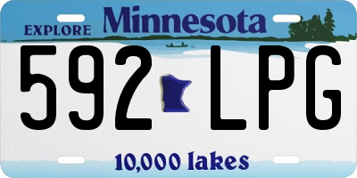 MN license plate 592LPG