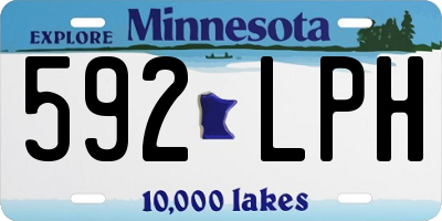 MN license plate 592LPH