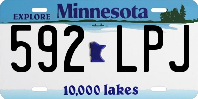 MN license plate 592LPJ