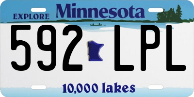 MN license plate 592LPL