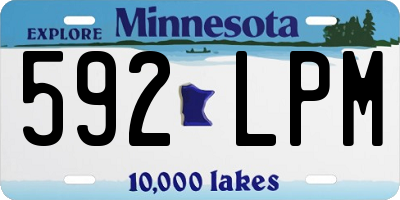 MN license plate 592LPM