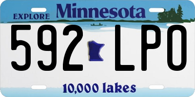 MN license plate 592LPO
