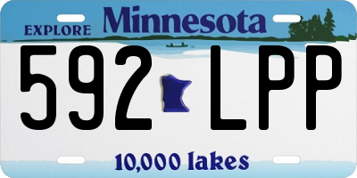 MN license plate 592LPP