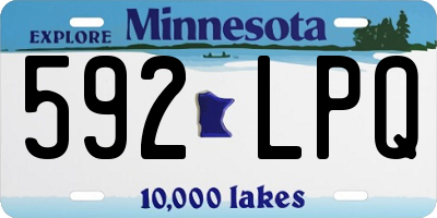 MN license plate 592LPQ