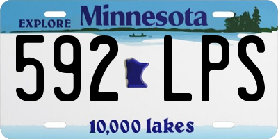MN license plate 592LPS