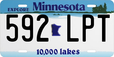 MN license plate 592LPT