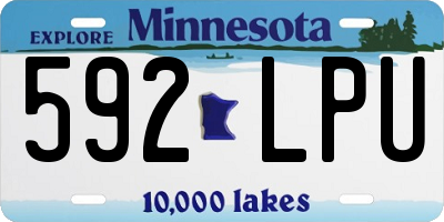 MN license plate 592LPU