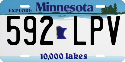 MN license plate 592LPV
