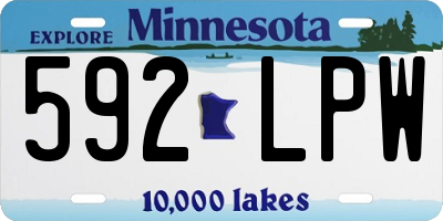 MN license plate 592LPW