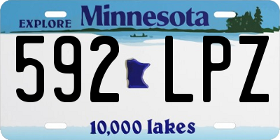MN license plate 592LPZ