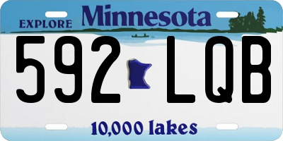 MN license plate 592LQB