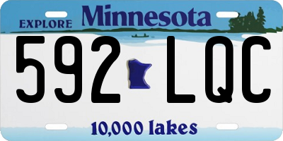 MN license plate 592LQC