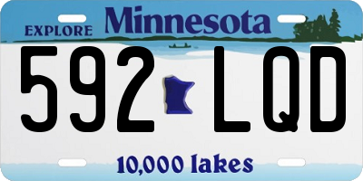 MN license plate 592LQD