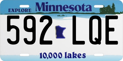 MN license plate 592LQE